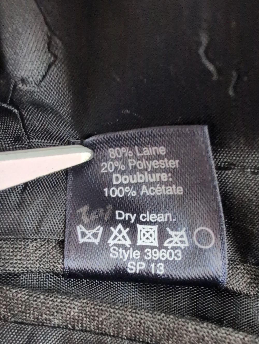 J. Crew Men’s Dark Charcoal Two-Button Notch Lapel 80% Wool Blend Blazer
